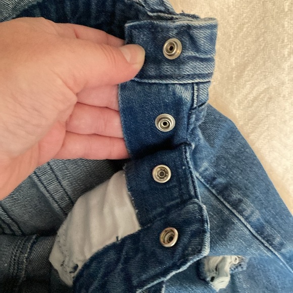 Children’s Place Girl’s Denim Distressed Overalls, size 12 - Picture 8 of 11